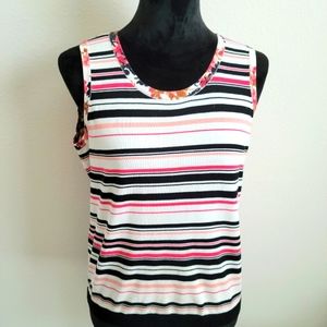 Talbots striped sleeveless top sleeveless sz Mp